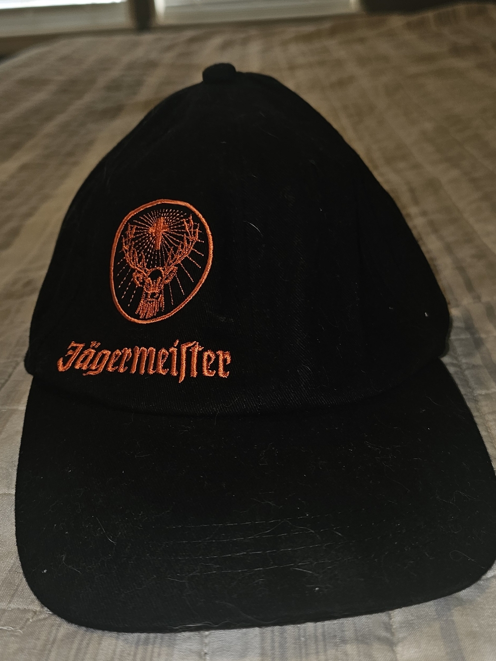 Jagermeister Black Cap with Orange Embroidered Logo
